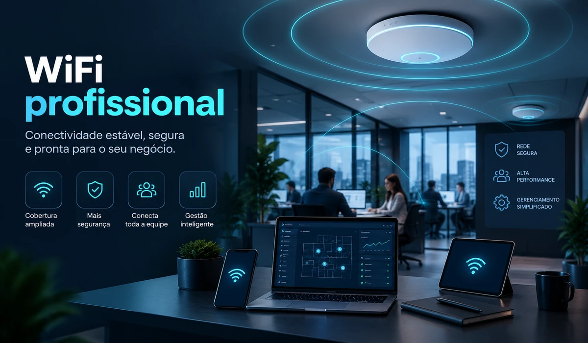 Wi‑Fi profissional e conectividade empresarial